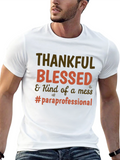 Thankful Blessed Paraprofessional T-Shirt