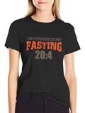 Intermittent Fasting 20:4 Graphic Tee - Black