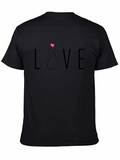Love Finger Heart Black T-Shirt