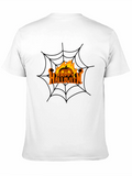 Happy Halloween Pumpkin Spiderweb Black T-Shirt