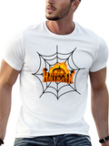 Happy Halloween Pumpkin Spiderweb Black T-Shirt