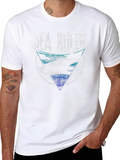 Sea Ruler Shark Graphic Mens T-Shirt