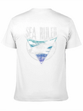 Sea Ruler Shark Graphic Mens T-Shirt