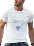 Sea Ruler Shark Graphic Mens T-Shirt