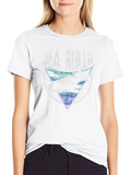 Sea Ruler Shark Graphic Mens T-Shirt