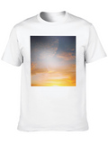 Sunset Sky Graphic Black Tee Shirt