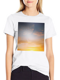 Sunset Sky Graphic Black Tee Shirt