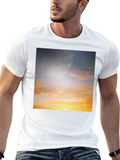 Sunset Sky Graphic Black Tee Shirt