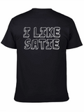 I Like Satie Black Graphic Tee