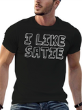 I Like Satie Black Graphic Tee