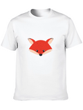Black T-Shirt with Fox Graphic
