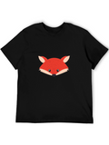 Black T-Shirt with Fox Graphic