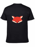 Black T-Shirt with Fox Graphic