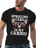 Spraying Cars Is My Cardio Graphic T-Shirt