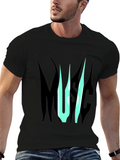 Music Graphic Print T-Shirt - Black