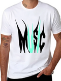 Music Graphic Print T-Shirt - Black