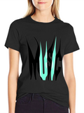 Music Graphic Print T-Shirt - Black