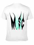 Music Graphic Print T-Shirt - Black