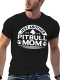Just Another Pitbull Mom Black T-Shirt