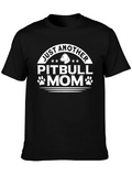 Just Another Pitbull Mom Black T-Shirt