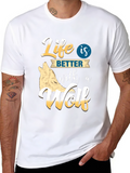 Life is Better with a Wolf Graphic T-Shirt