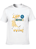 Life is Better with a Wolf Graphic T-Shirt