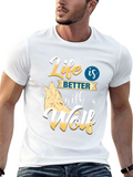 Life is Better with a Wolf Graphic T-Shirt