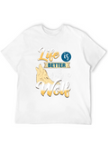 Life is Better with a Wolf Graphic T-Shirt