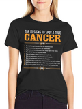 True Cancer Zodiac T-Shirt