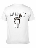 Appaloosa Girl Black T-Shirt