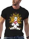Yoga Llama T-Shirt - Meditating Alpaca Design