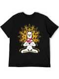 Yoga Llama T-Shirt - Meditating Alpaca Design
