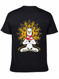 Yoga Llama T-Shirt - Meditating Alpaca Design
