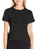 Millennial Anxiety Graphic Tee - Black