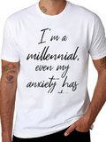 Millennial Anxiety Graphic Tee - Black