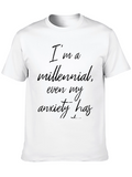 Millennial Anxiety Graphic Tee - Black