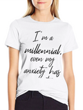 Millennial Anxiety Graphic Tee - Black