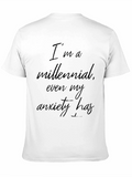 Millennial Anxiety Graphic Tee - Black