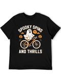 Spooky Spins Halloween Graphic T-Shirt