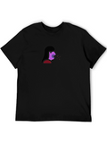 Novelty Black T-Shirt - Woman Coughing Design
