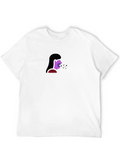 Novelty Black T-Shirt - Woman Coughing Design