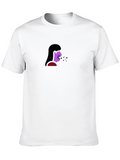 Novelty Black T-Shirt - Woman Coughing Design