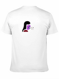 Novelty Black T-Shirt - Woman Coughing Design