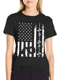 American Flag Paramedic Pulse T-Shirt