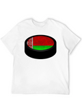 Belarus Flag Hockey Puck Graphic Tee