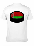 Belarus Flag Hockey Puck Graphic Tee