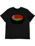 Belarus Flag Hockey Puck Graphic Tee