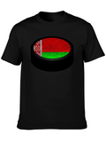 Belarus Flag Hockey Puck Graphic Tee