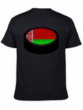 Belarus Flag Hockey Puck Graphic Tee