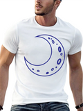 Crescent Moon Graphic T-Shirt - Black